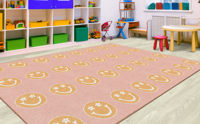 Smiley Faces, Sit Spot Rug, Seating Rug, Classroom Rug