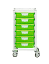 Slim Line, Single Column, 6 Module Cart Neon Green by CERTWOODUSA