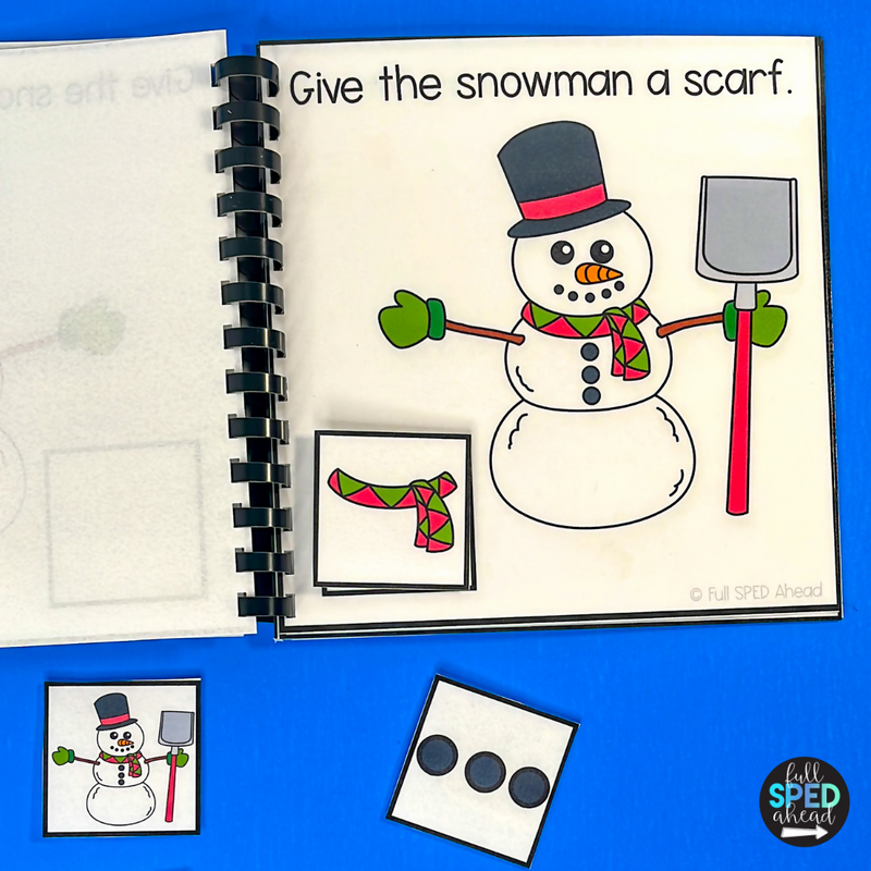 Build A Snowman | Winter | Christmas | Follow Directions Adapted Books | Special Education | Printable Teacher Resources | Full SPED Ahead