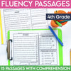4th Grade Reading Fluency Passages with Comprehension Questions