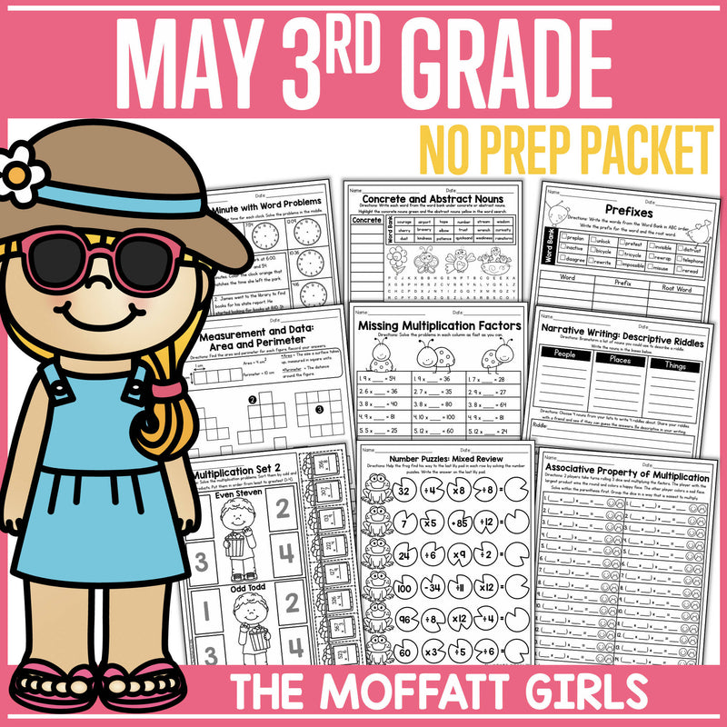 May 3rd Grade No Prep Packet by The Moffatt Girls
