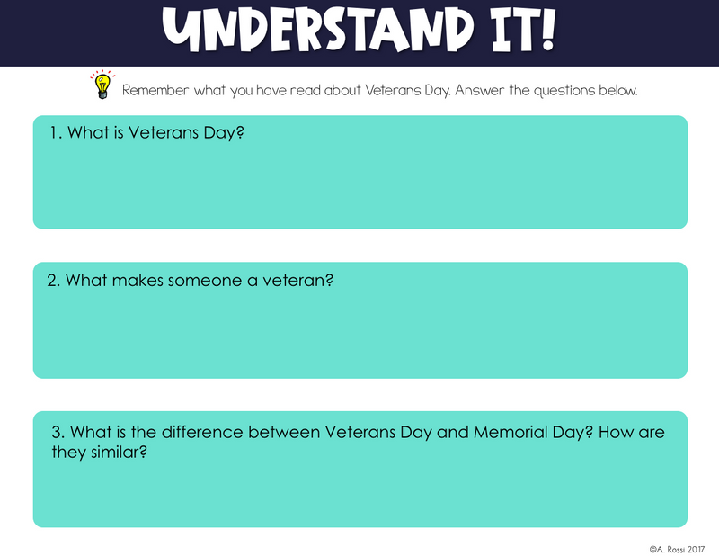 Veterans Day Activities (Digital & Print)