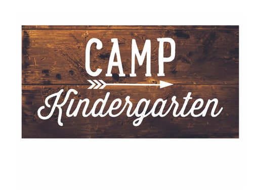 Camp Kindergarden Sign Happy Camper by UPRINT