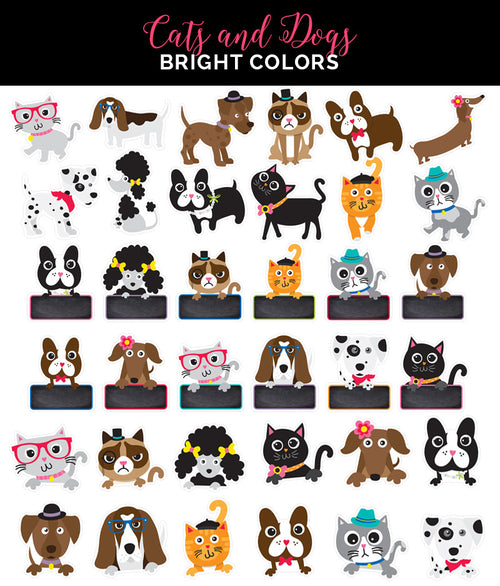 Cats and Dogs - Bright Colors {UPRINT}