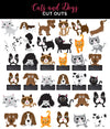 Cats and Dogs | Cutout | Perfect Pets | UPRINT | Schoolgirl Style