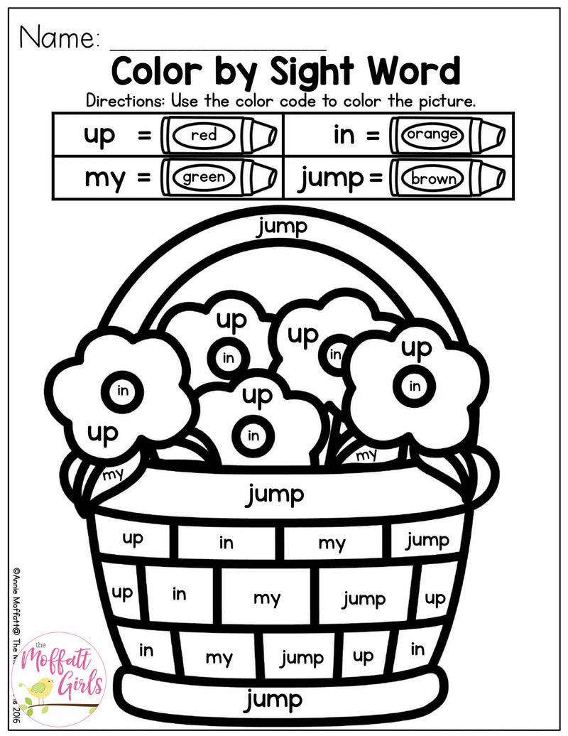 Preschool April NO PREP Packet | Printable Classroom Resource | The Moffatt Girls