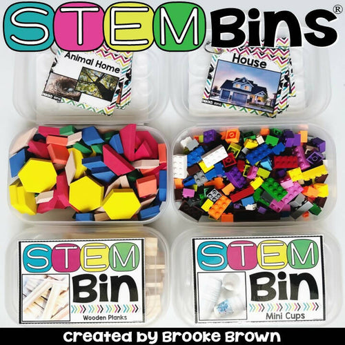 STEM Bins/ STEAM Bins K- 5th Grade by Brooke Brown Teach Outside the Box