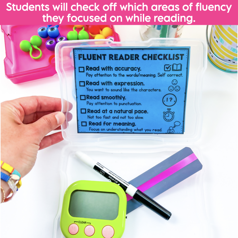 Reading Fluency Checklists - Photo Box Fluency Toolkits
