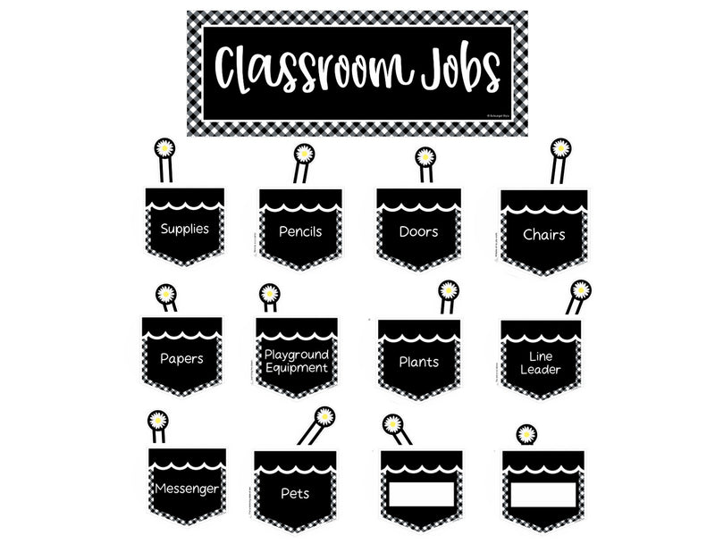 Schoolgirl Style - OOPS-A-DAISY Classroom Jobs Mini Bulletin Board Set {UPRINT}