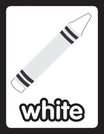 Black and White Crayon Color Cut Outs | Just Teach | UPRINT | Schoolgirl Style