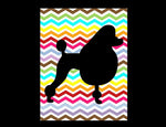 Dog Dayz Dog Silhouette Table Sign with Chevron Background {UPRINT}
