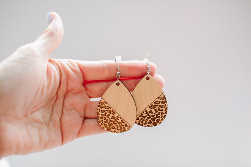 Schoolgirl Style - Simply Safari Earrings with Perfect Wooden Detail