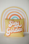 Stay Golden in Fields of Flower Pillow Cover by Flagship