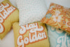 Schoolgirl Style - Stay Golden in Fields of Flowers Pillow Cover