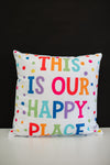 Happy Place with Confetti in the Sky Pillow Cover by Flagship