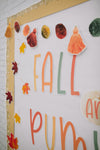 "Fall Leaves and Pumpkins Please" Inspirational Classroom Headline | Seasonal Classroom Decor | UPRINT | Schoolgirl Style