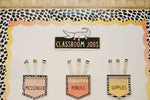 Classroom Jobs Bulletin Board | Neutral | Set Simply Safari | UPRINT | Schoolgirl Style