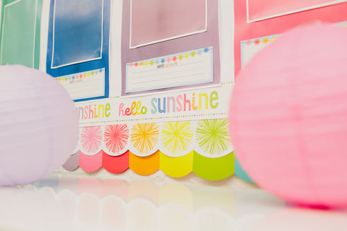 Rainbow | Hello Sunshine | Classroom Bulletin Board Border | Foundation Border | Schoolgirl Style