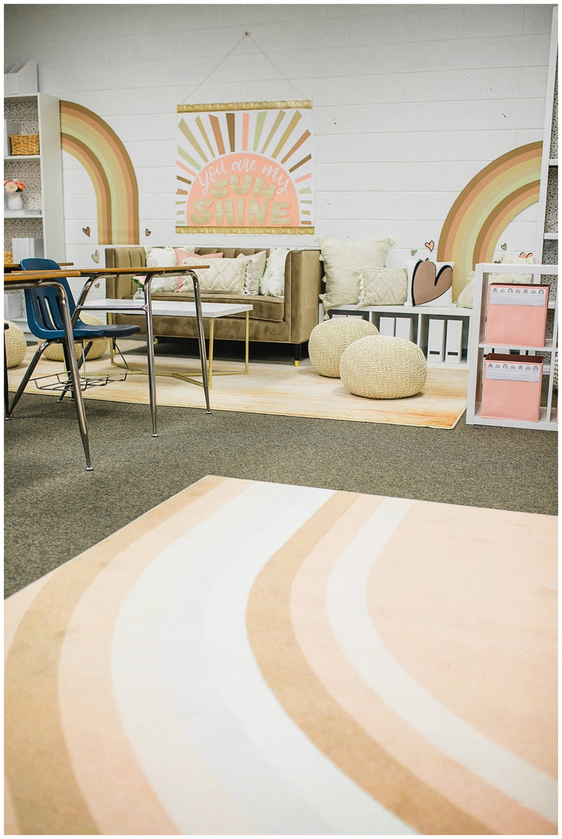 Boho Rainbow | Neutral Rainbow | Classroom Rug | Schoolgirl Style