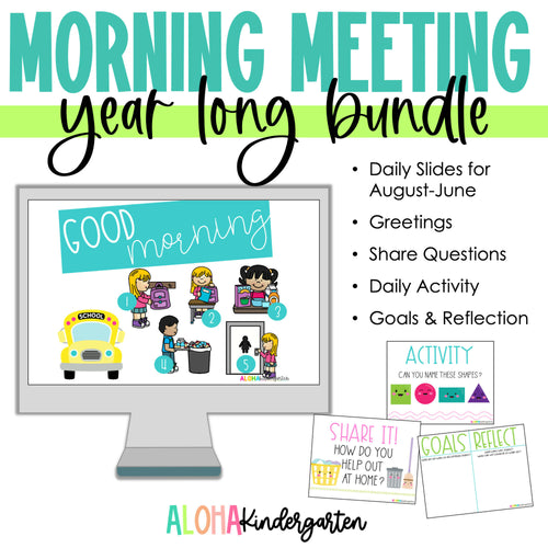 Morning Meeting Year Long Bundle by Aloha Kindergarten