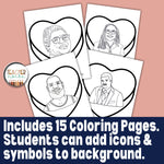 Black History Research Project- Valentine's Day, Coloring Page