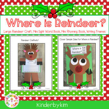 Where is Reindeer? | Craft and Writing Activity | Printable Teacher Resources | KinderbyKim