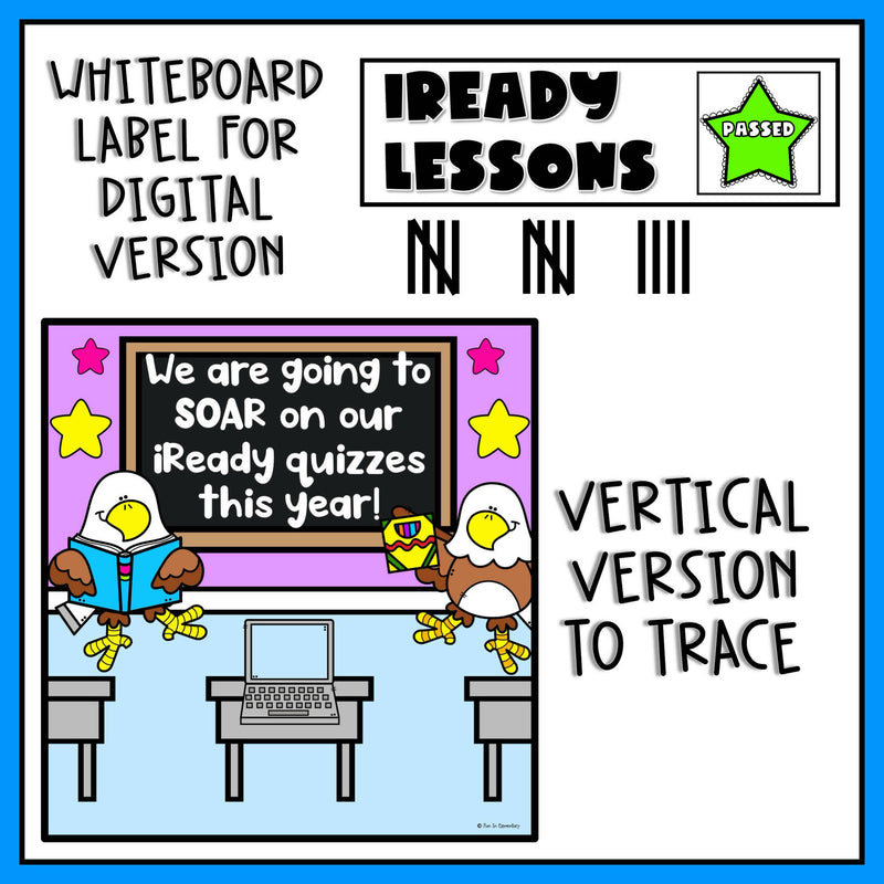 iReady Incentive Chart - Digital and Poster Version - Back to School | Printable and Digital Classroom Resource | Fun in Elementary
