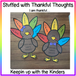 Stuffed with Thankful Thoughts I am Thankful Turkey | Printable Classroom Resource | Keeping up with the Kinders