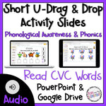 Short U Drag and Drop Activity Slides Powerpoint and Google Drive by Fun in Elementary