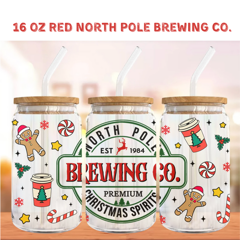 Red North Pole Brewing Co. | Glass Can | Crafting by Mayra | Hey, TEACH!