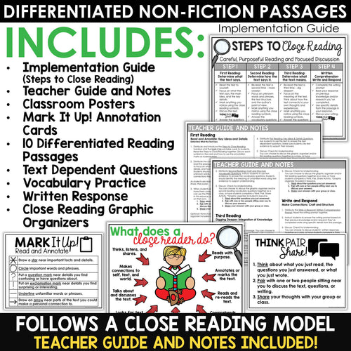 Christmas Activities | Differentiated Reading Comprehension Passages | BUNDLE | Printable Teacher Resources | A Love of Teaching
