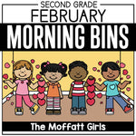 2nd Grade February Morning Bins | Printable Classroom Resource | The Moffatt Girls