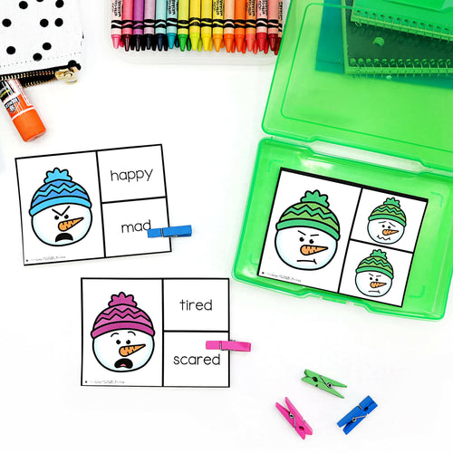 Snowman Emotions Clip Cards | Printable Teacher Resources | Teaching Future Leaders
