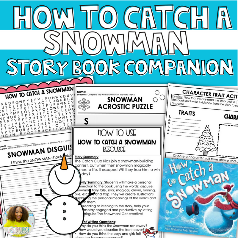 How to Catch A Snowman Book Companion & Story Craft | Printable Classroom Resource | Tales of Patty Pepper