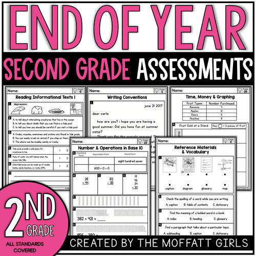 End of the Year Second Grade Assessments by The Moffatt Girls