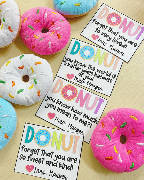 Valentine's Day Cards: DONUT Labels