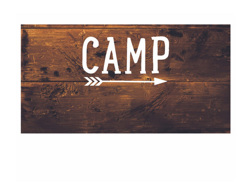 Camp Sign Happy Camper by UPRINT