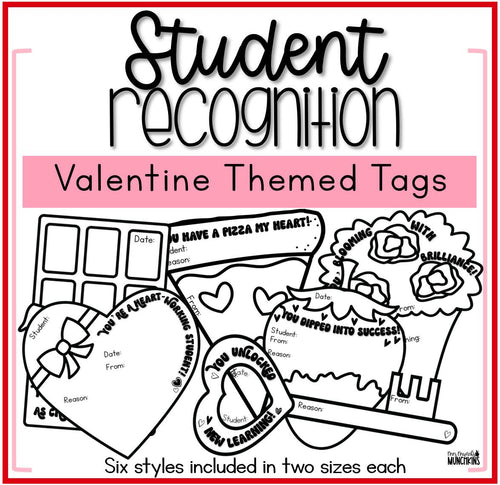Valentine Student Recognition Tags | Positive Note Home and Staff Shout Out