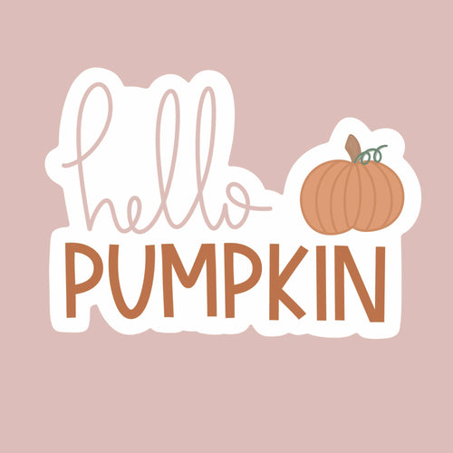 Hello Pumpkin Sticker by Knots of Kindness 