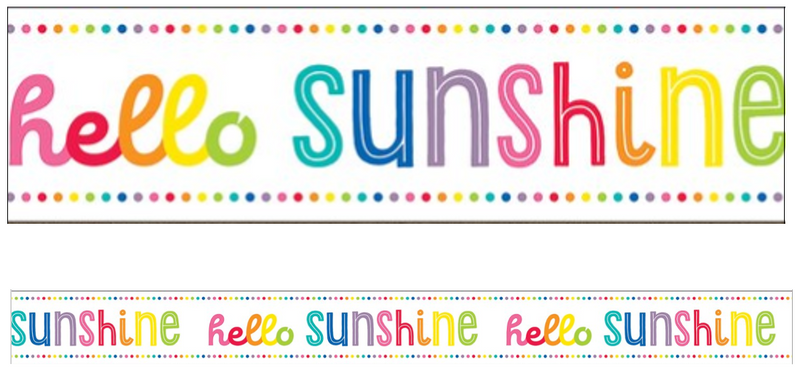 Hello Sunshine | DECOR TO YOUR DOOR | Classroom Theme Decor Bundle | Rainbow Classroom Decor Teacher Classroom Decor | Schoolgirl Style