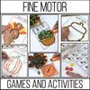 Morning Work Tubs Fall Fine Motor Bins for ELA and Math November | Printable Classroom Resource | Differentiated Kindergarten
