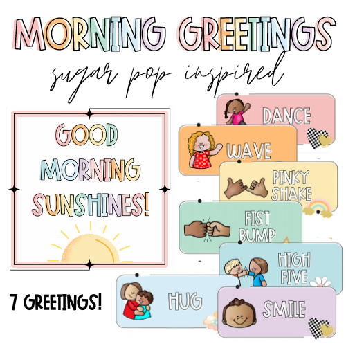 Morning Greetings Super Pop Inspired 7 Greetings by Kinder and Kindness