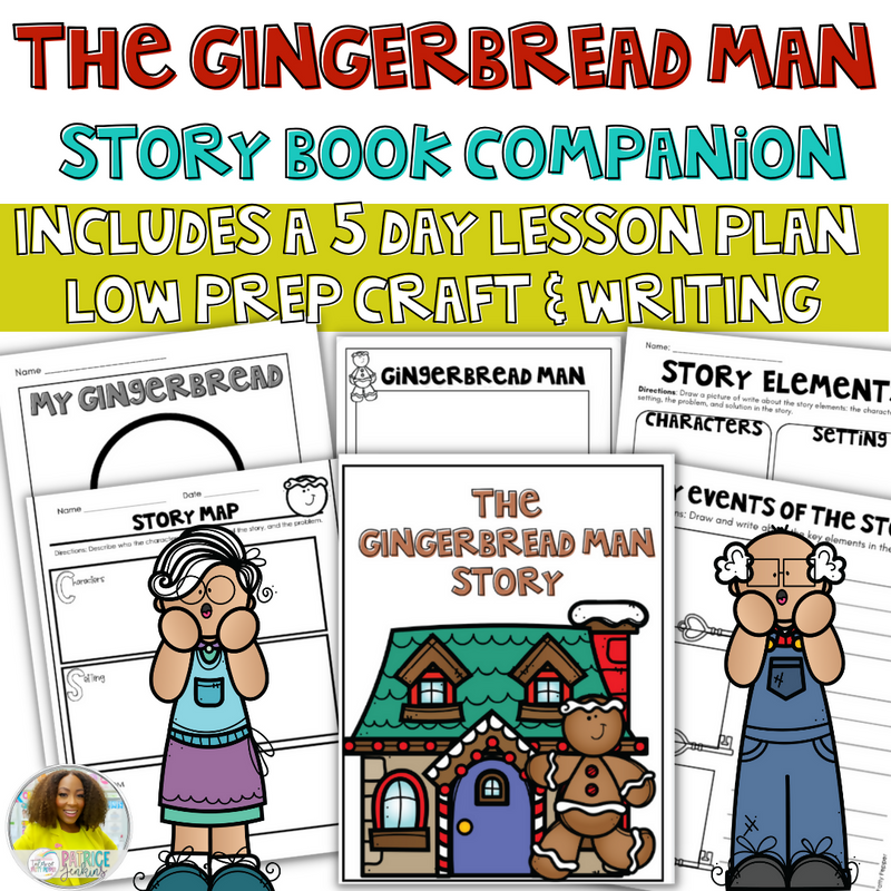 Gingerbread Man Story Book Companion | Printable Classroom Resource | Tales of Patty Pepper