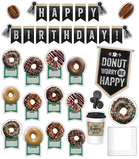 Industrial Café Birthday Bulletin Board Set by UPRINT