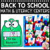 Back to School Math and Literacy Centers by Glitter and Glue and Pre-K Too