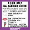 Think Talk Teach Oral Language | Printable Classroom Resource | Miss DeCarbo