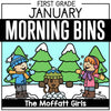1st Grade January Morning Bins | Printable Classroom Resource | The Moffatt Girls