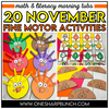 Fine Motor November Activities Thanksgiving and Fall Morning Work Tubs | Printable Classroom Resource | One Sharp Bunch