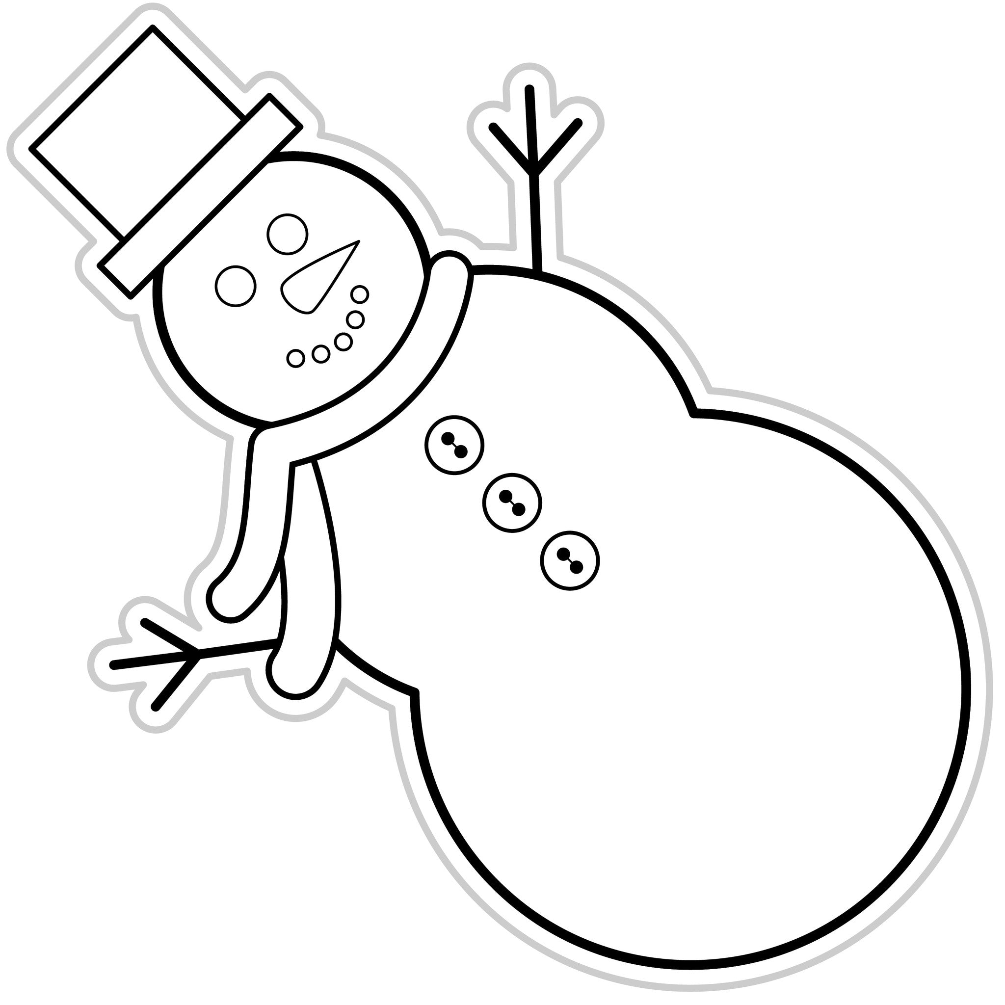 Snowman Cut Out Holiday Classroom Decor by UPRINT