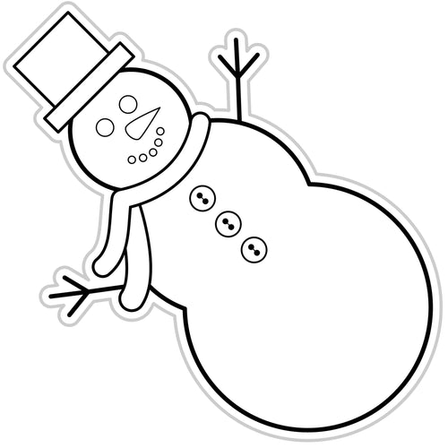 Snowman Cut Out Holiday Classroom Decor by UPRINT